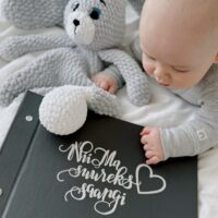 Nahast tumehall hõbedaga fotoalbum 25-lehega